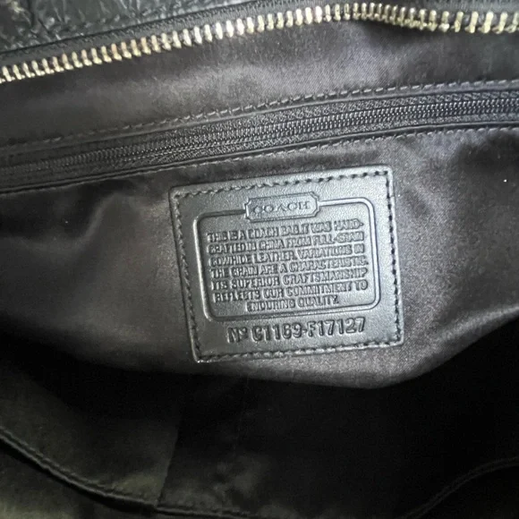 Coach Black and Orange Leather Tote Bag - Picture 5 of 7